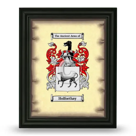 Holforthay Coat of Arms Framed - Black