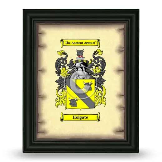 Holgate Coat of Arms Framed - Black