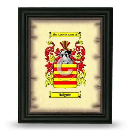 Holguín Coat of Arms Framed - Black