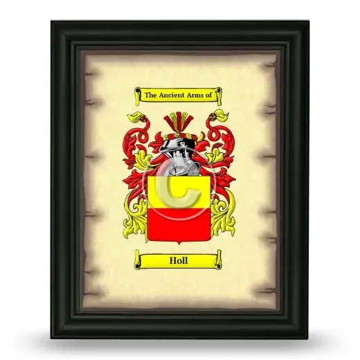 Holl Coat of Arms Framed - Black