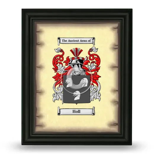 Holl Coat of Arms Framed - Black