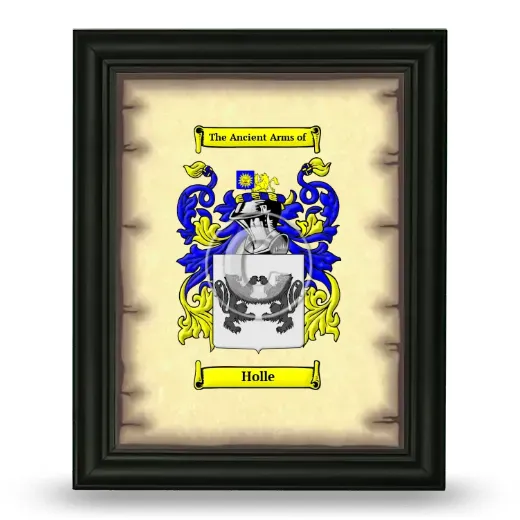 Holle Coat of Arms Framed - Black