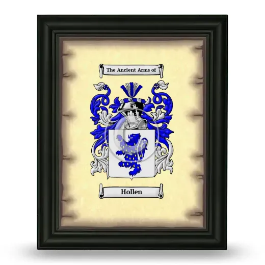Hollen Coat of Arms Framed - Black