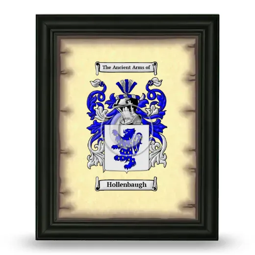 Hollenbaugh Coat of Arms Framed - Black