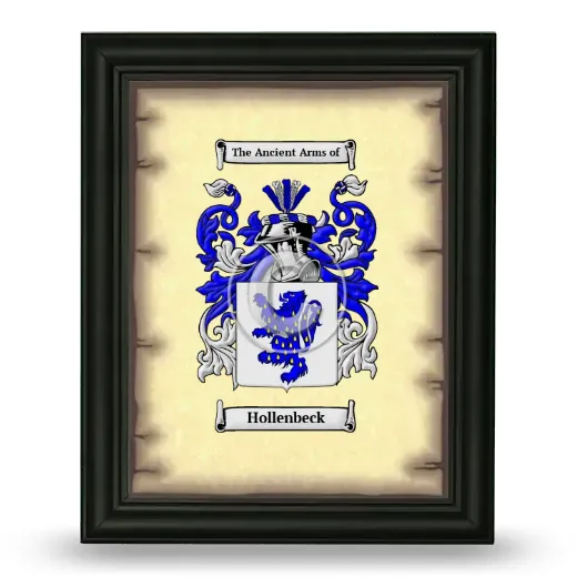 Hollenbeck Coat of Arms Framed - Black