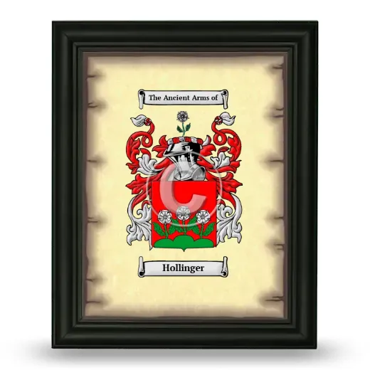 Hollinger Coat of Arms Framed - Black