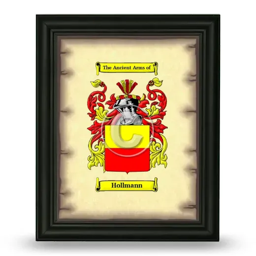 Hollmann Coat of Arms Framed - Black