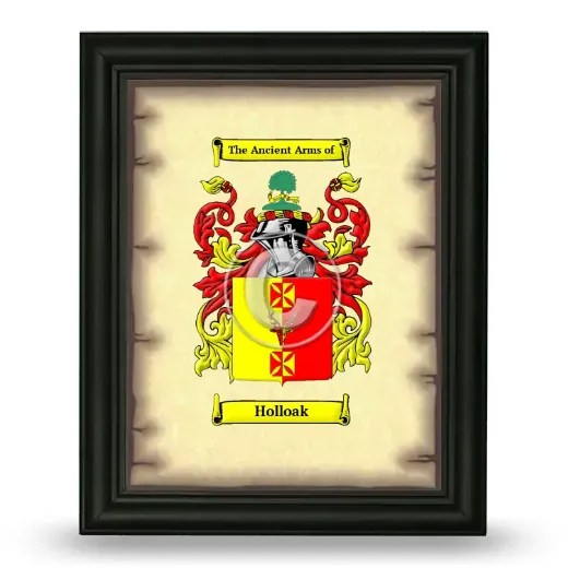 Holloak Coat of Arms Framed - Black