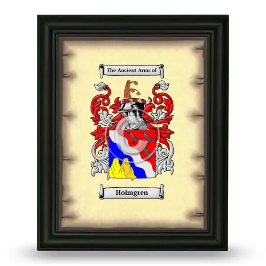 Holmgren Coat of Arms Framed - Black