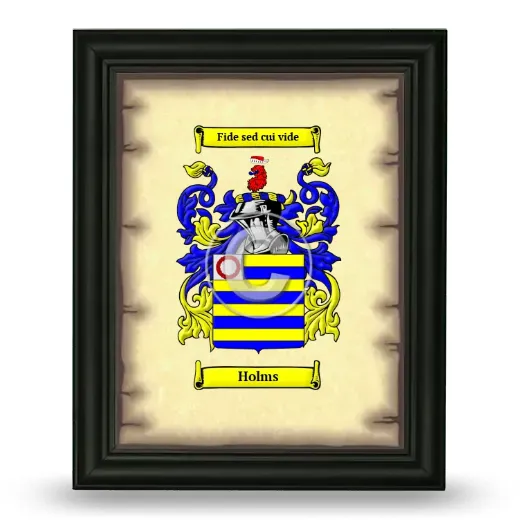 Holms Coat of Arms Framed - Black