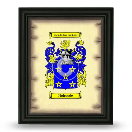 Holroode Coat of Arms Framed - Black