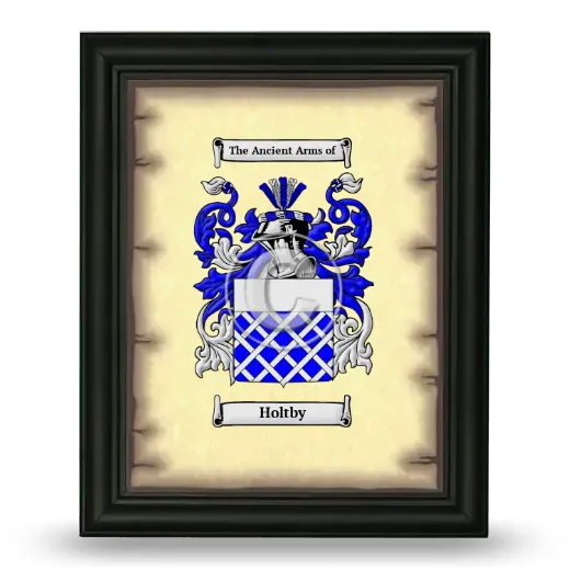 Holtby Coat of Arms Framed - Black