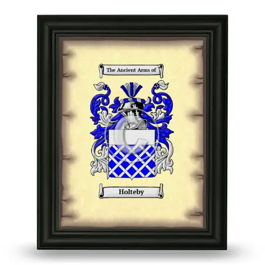 Holteby Coat of Arms Framed - Black