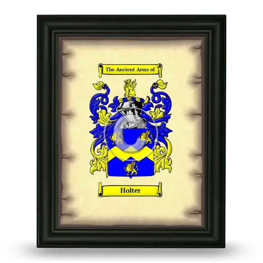 Holter Coat of Arms Framed - Black