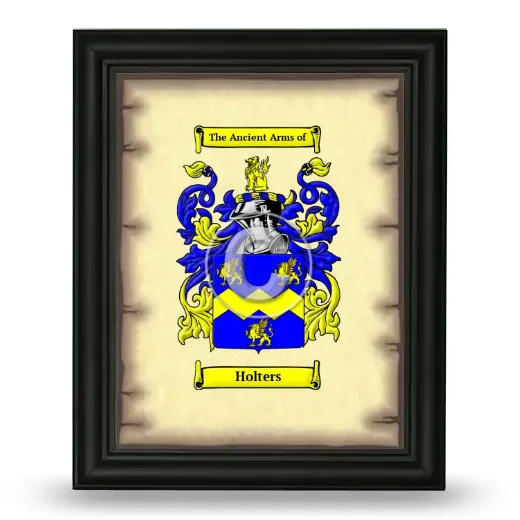 Holters Coat of Arms Framed - Black