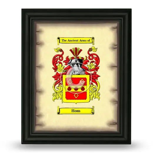Hom Coat of Arms Framed - Black