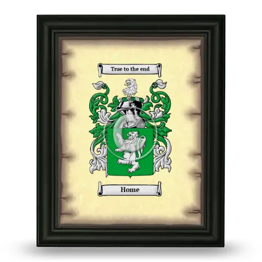 Home Coat of Arms Framed - Black