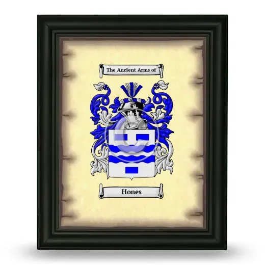 Hones Coat of Arms Framed - Black
