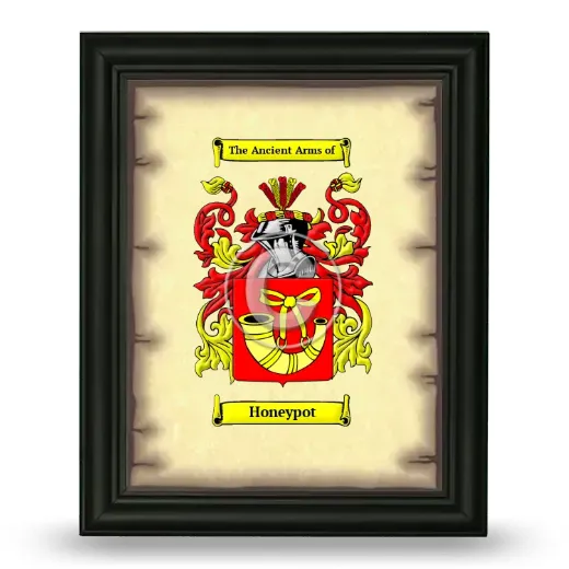 Honeypot Coat of Arms Framed - Black