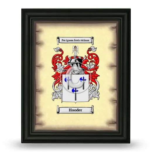 Hooder Coat of Arms Framed - Black