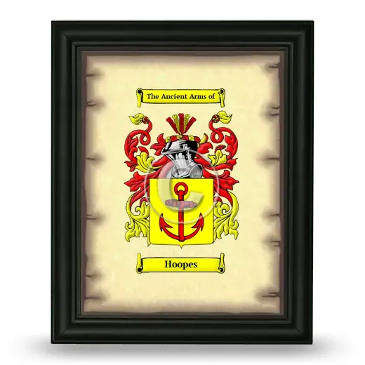 Hoopes Coat of Arms Framed - Black