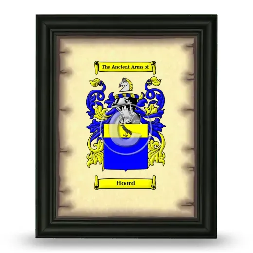 Hoord Coat of Arms Framed - Black