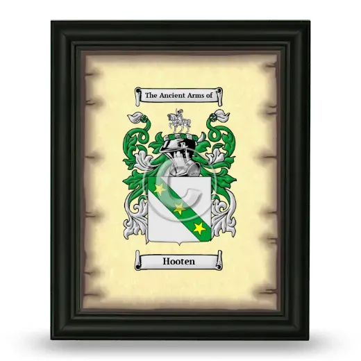 Hooten Coat of Arms Framed - Black