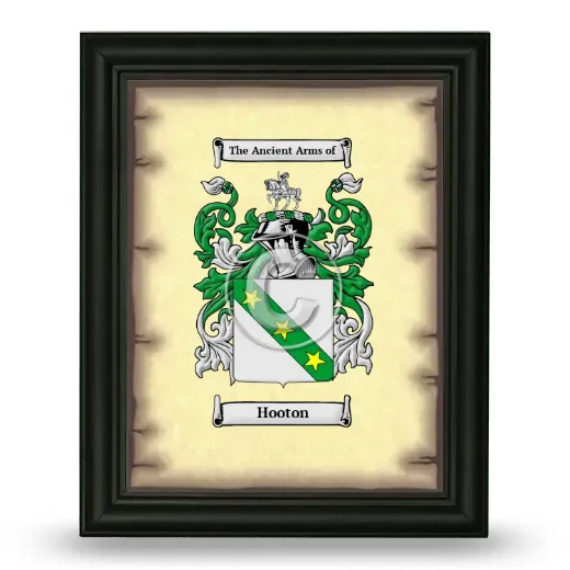 Hooton Coat of Arms Framed - Black