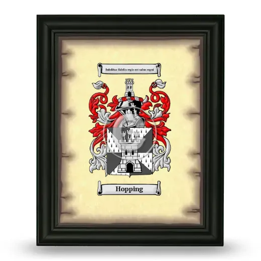 Hopping Coat of Arms Framed - Black