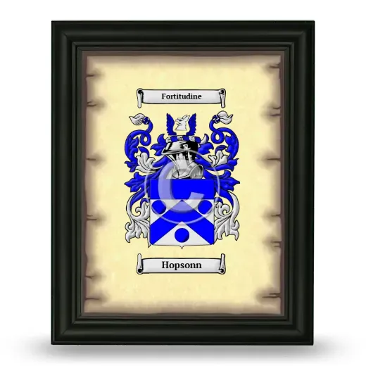 Hopsonn Coat of Arms Framed - Black