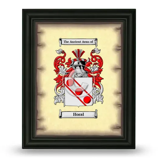 Horal Coat of Arms Framed - Black