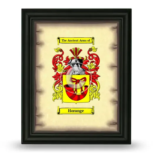 Horange Coat of Arms Framed - Black