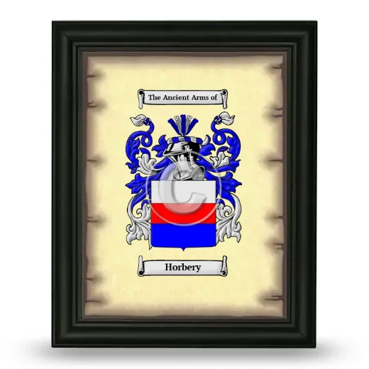 Horbery Coat of Arms Framed - Black