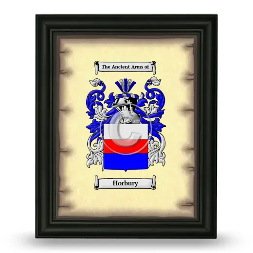 Horbury Coat of Arms Framed - Black