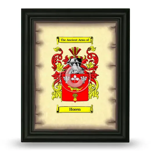 Horen Coat of Arms Framed - Black