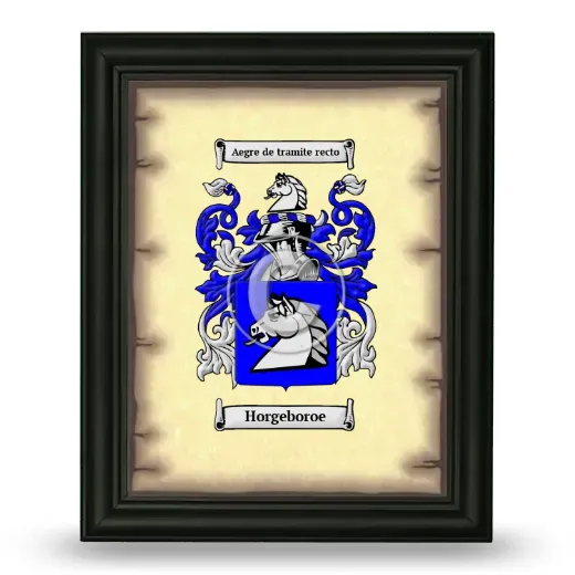 Horgeboroe Coat of Arms Framed - Black