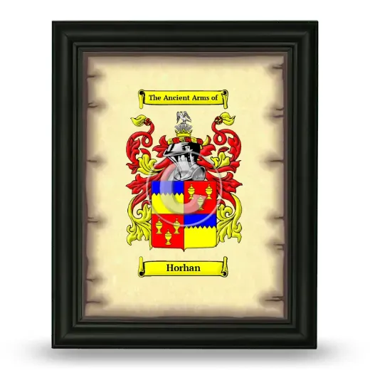 Horhan Coat of Arms Framed - Black