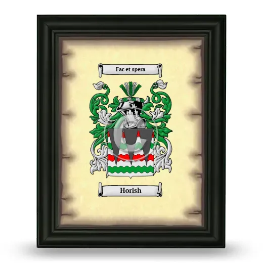 Horish Coat of Arms Framed - Black