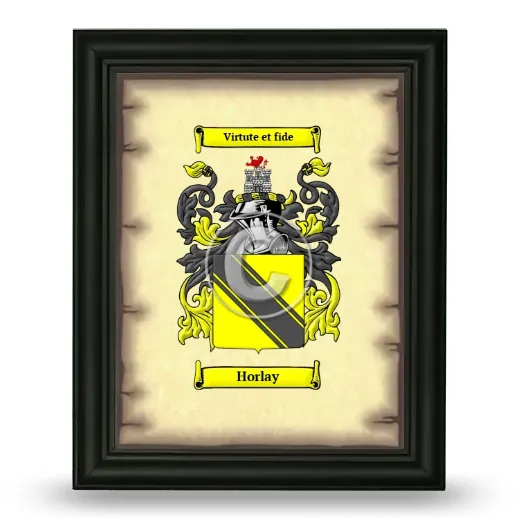 Horlay Coat of Arms Framed - Black