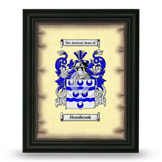 Hornbrook Coat of Arms Framed - Black