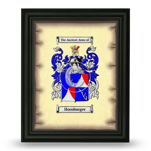 Hornburger Coat of Arms Framed - Black