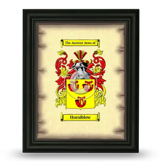 Horniblow Coat of Arms Framed - Black