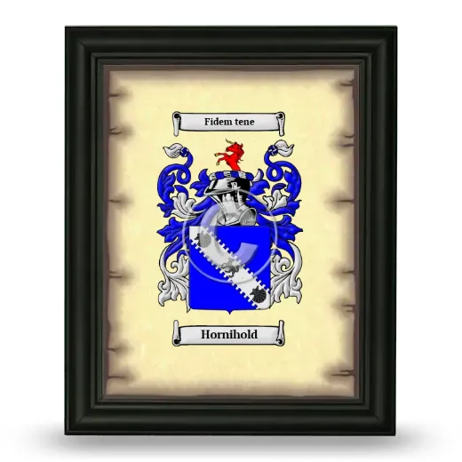 Hornihold Coat of Arms Framed - Black