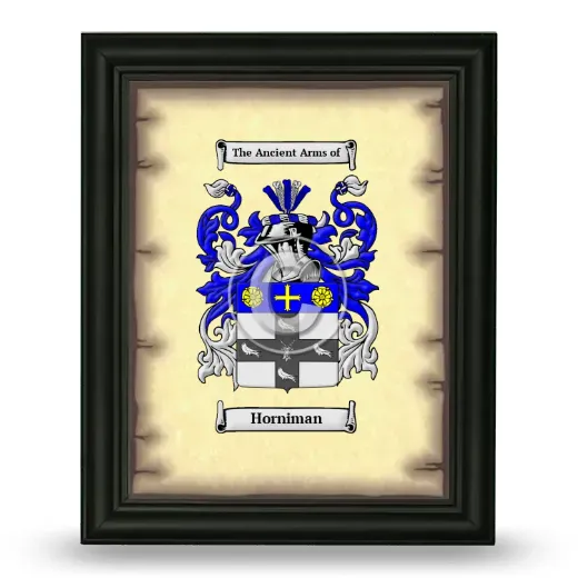 Horniman Coat of Arms Framed - Black