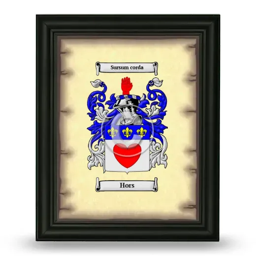 Hors Coat of Arms Framed - Black
