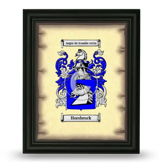 Horsbruck Coat of Arms Framed - Black