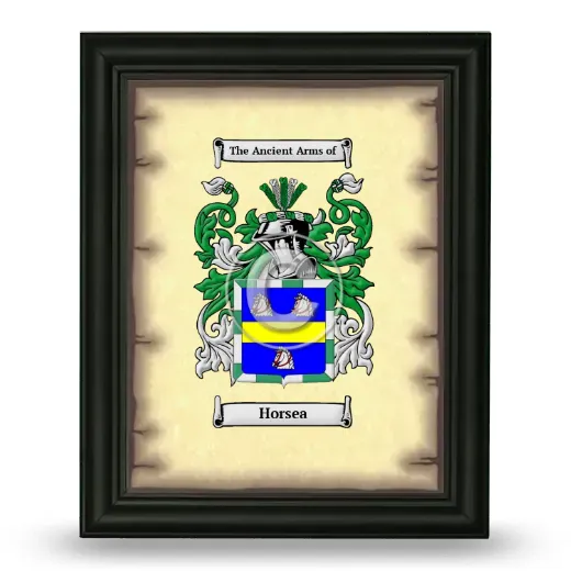 Horsea Coat of Arms Framed - Black