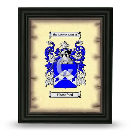 Horseford Coat of Arms Framed - Black