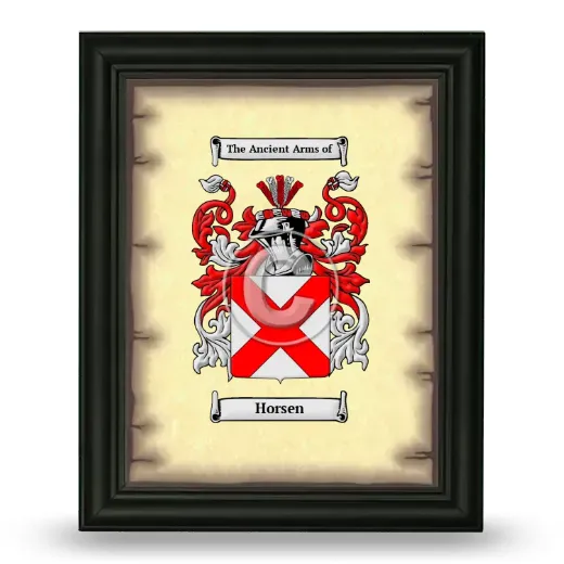 Horsen Coat of Arms Framed - Black