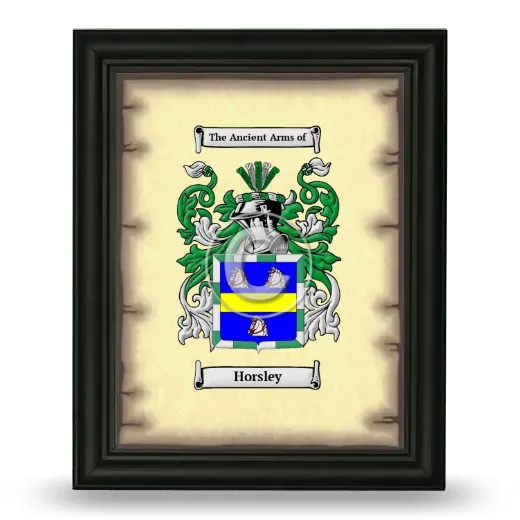 Horsley Coat of Arms Framed - Black